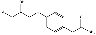 2-[4-(3-CHLORO-2-HYDROXYPROPOXY)PHENYL]ACETAMIDE Structure