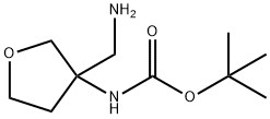 tert-butyl N-[3-(aminomethyl)oxolan-3-yl]carbamate Structure