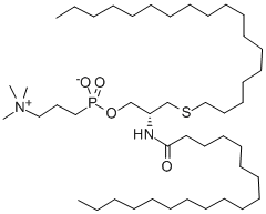 1-PALMITYLTHIO-2-PALMITOYLAMIDO-1,2-DIDEOXY-SN-GLYCERO-3-PHOSPHOCHOLINE Structure