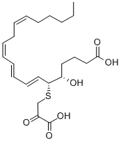 5S-HYDROXY-6R-(S-(2-OXO-3-THIOPROPIONYL))-7E,9E,11Z,14Z-EICOSATETRAENOIC ACID Structure