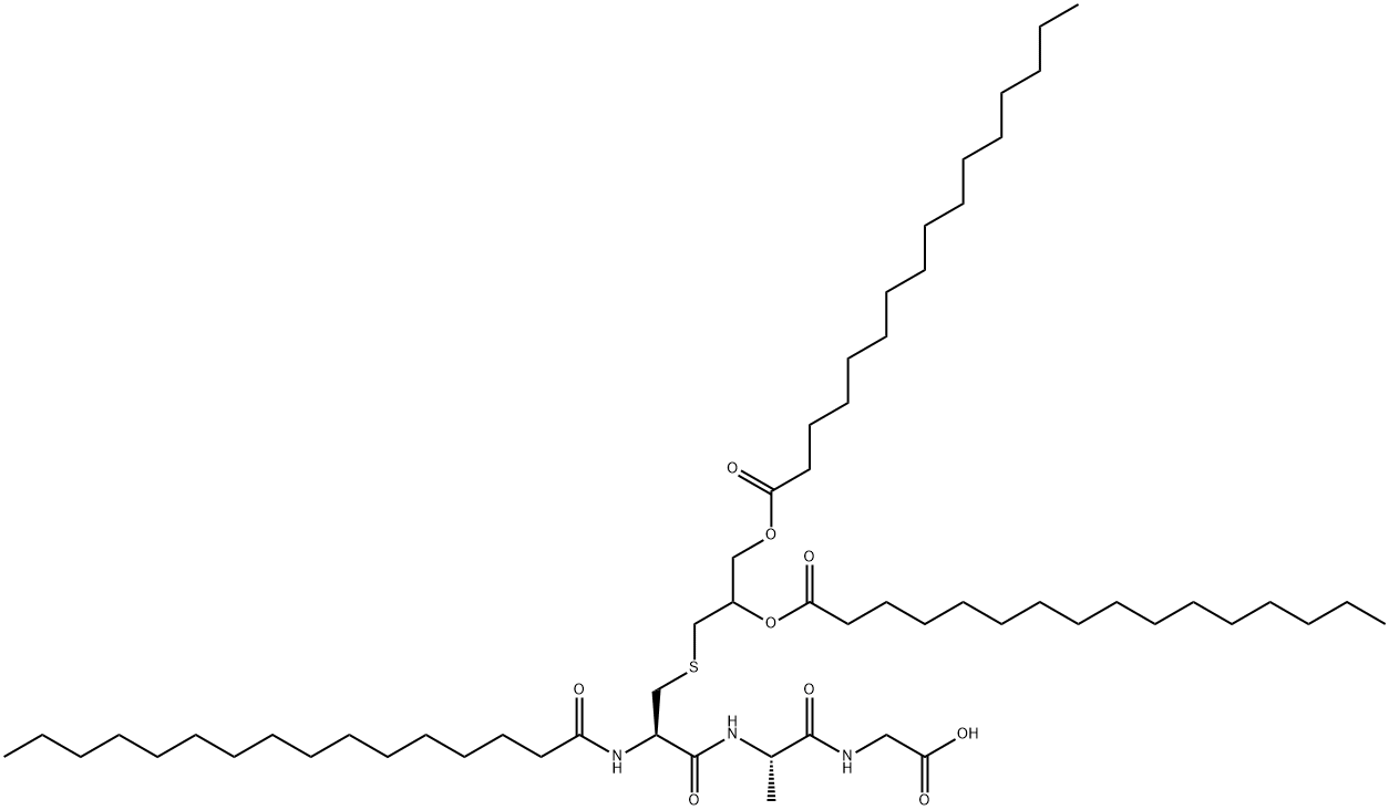 PAM3-CYS-ALA-GLY-OH Structure