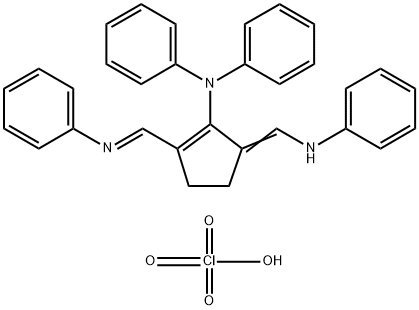 N-(2,5-DIANILINOMETHYLENECYCLOPENTYLIDENE)DIPHENYLAMINIUM PERCHLORATE Structure