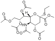 PER-O-ACETYL-ALPHA-THIOETHYL-N-ACETYLNEURAMINIC METHYL ESTER Structure