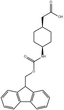 Fmoc-cis-4-aminocyclohexane acetic acid Structure