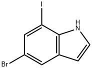 5-Bromo-7-iodo-1H-indole Structure