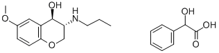 (-)-(3R,4R)-3-(PROPYLAMINO)-6-METHOXY-1-BENZOPYRAN-4-OL MANDELATE SALT Structure