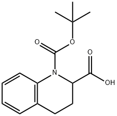 1-BOC-1,2,3,4-TETRAHYDRO-QUINOLINE-2-CARBOXYLIC ACID Structure