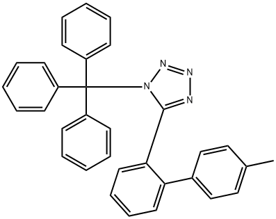 5-(4'-Methylbiphenyl-2-yl)-1-trityl-1H-tetrazole Structure