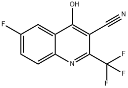 6-Fluoro-4-hydroxy-2-(trifluoromethyl)quinoline-3-carbonitrile Structure