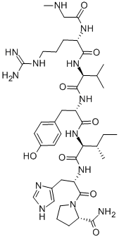 SAR-ARG-VAL-TYR-ILE-HIS-PRO-NH2 Structure