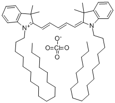 1,1'-DIOCTADECYL-3,3,3',3'-TETRAMETHYLINDODICARBOCYANINE PERCHLORATE Structure