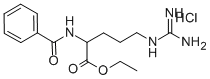 ETHYL 5-[[AMINO(IMINO)METHYL]AMINO]-2-(BENZOYLAMINO)PENTANOATE HYDROCHLORIDE Structure