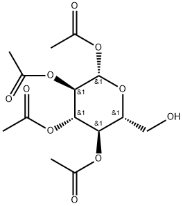 2,3,4,6-TETRA-O-ACETYL-BETA-D-GLUCOPYRANOSE Structure