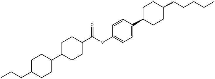 TRANS,TRANS-4-(TRANS-4-PENTYLCYCLOHEXYL)-PHENYL 4''-PROPYLBICYCLOHEXYL-4-CARBOXYLATE Structure