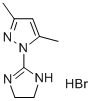 1-(4,5-DIHYDRO-1H-IMIDAZOL-2-YL)-3,5-DIMETHYL-1H-PYRAZOLE HYDROBROMIDE Structure