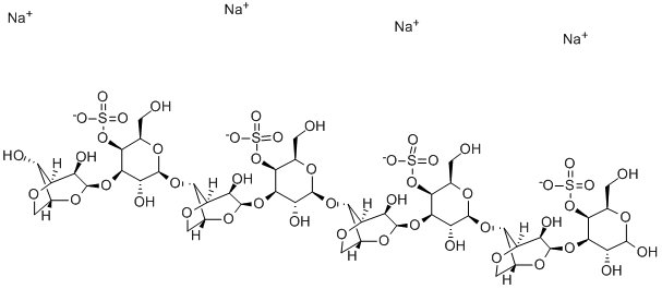 NEOCARRAOCTAOSE 4(1),4(3),4(5),4(7)-TETRASULFATE TETRASODIUM SALT Structure