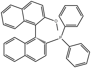 (S)-2-Diphenyphosphino-2'-methoxyl-1,1'-binaphthyl Structure