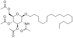 OCTADECYL 2-ACETAMIDO-3,4,6-TRI-O-ACETYL-2-DEOXY-BETA-D-GLUCOPYRANOSIDE Structure