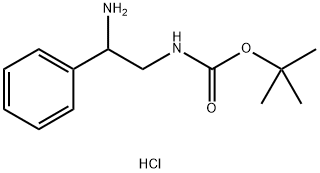 (2-AMINO-2-PHENYL-ETHYL)-CARBAMIC ACID TERT-BUTYL ESTER HYDROCHLORIDE Structure