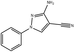 3-AMINO-1-PHENYL-1H-PYRAZOLE-4-CARBONITRILE Structure