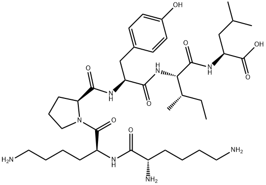 H-LYS-LYS-PRO-TYR-ILE-LEU-OH Structure