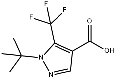 1-(TERT-BUTYL)-5-(TRIFLUOROMETHYL)-1H-PYRAZOLE-4-CARBOXYLIC ACID Structure