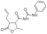 alpha-allyl-alpha-allophanyl-gamma-butyrolactone Structure