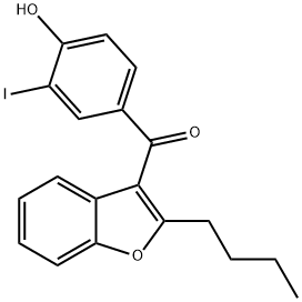 3-(4-HYDROXY-3-IODOBENZOYL)-2-BUTYLBENZOFURAN Structure