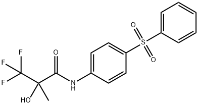 N-(4-PHENYLSULFONYLPHENYL)-3,3,3-TRIFLUORO-2-HYDROXY-2-METHYLPROPANAMIDE Structure