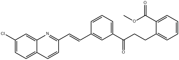 METHYL 2-(3-{(E)-3-[2-(7-CHLORO-2-QUINOLYL)VINYL]PHENYL}-3-OXOPROPYL)BENZOATE Structure