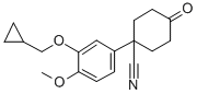 4-CYANO-4-[3-(CYCLOPROPYLMETHOXY)-4-METHOXYPHENYL]CYCLOHEXANONE Structure