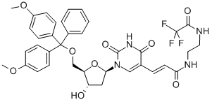 5'-O-(DIMETHOXYTRITYL)-5-[N-(2-(TRIFLUOROACETAMIDO)ETHYL)-3-(E)-ACRYLAMIDO]-2'-DEOXYURIDINE Structure