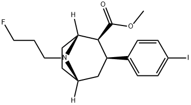 8-AZABICYCLO[3.2.1]OCTANE-2-CARBOXYLIC ACID, 8-(3-FLUOROPROPYL)-3-(4-IODOPHENYL)-, METHYL ESTER (1R,2S,3S,5S)- Structure