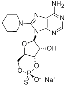 8-PIPERIDINOADENOSINE-3',5'-CYCLIC MONOPHOSPHOROTHIOATE, RP-ISOMER SODIUM SALT Structure