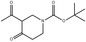 TERT-BUTYL 3-ACETYL-4-OXOPIPERIDINE-1-CARBOXYLATE Structure