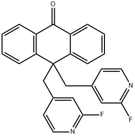 10,10-BIS[(2-FLUORO-4-PYRIDINYL)METHYL]-9(10H)-ANTHRACENONE Structure