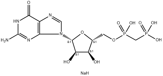 ALPHA,BETA-METHYLENEGUANOSINE 5'-DIPHOSPHATE SODIUM SALT Structure