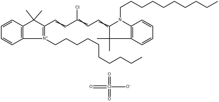 2-[(1E,3Z)-3-CHLORO-5-(1-DECYL-3,3-DIMETHYL-1,3-DIHYDRO-2H-INDOL-2-YLIDENE)-1,3-PENTADIENYL]-1-DECYL-3,3-DIMETHYL-3H-INDOLIUM PERCHLORATE Structure