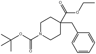 ETHYL N-BOC-4-BENZYLPIPERIDINE-4-CARBOXYLATE Structure