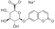 7-HYDROXY-2H-1-BENZOPYRAN-2-ONE GLUCURONIDE SODIUM SALT Structure