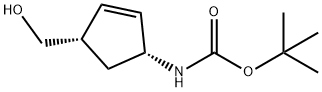 CARBAMIC ACID, [4(S)-(HYDROXYMETHYL)-2-CYCLOPENTEN-1-YL]-1,1-DIMETHYLETHYL ESTER, (1R-CIS)- Structure