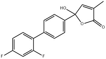 5-(2',4'-Difluoro(1,1'-biphenyl)-4-yl)-5-hydroxy-3-methyl-2(5H)-furanone Structure