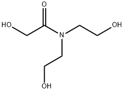 Glycolamide, N,N-bis(2-hydroxyethyl)- Structure