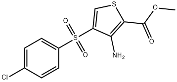 METHYL 3-AMINO-4-[(4-CHLOROPHENYL)SULFONYL]THIOPHENE-2-CARBOXYLATE Structure