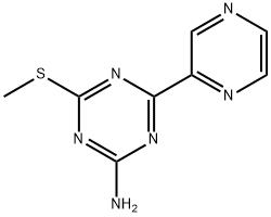 4-(METHYLTHIO)-6-PYRAZIN-2-YL-1,3,5-TRIAZIN-2-AMINE Structure