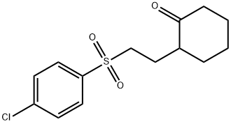 2-[2-[(4-CHLOROPHENYL)SULFONYL]ETHYL]CYCLOHEXAN-1-ONE Structure