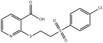 2-((2-[(4-CHLOROPHENYL)SULFONYL]ETHYL)THIO)NICOTINIC ACID Structure