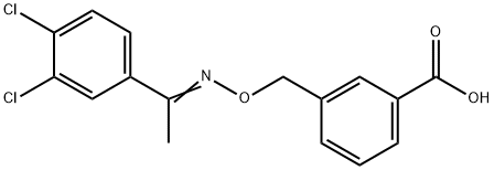 3-[(([1-(3,4-DICHLOROPHENYL)ETHYLIDENE]AMINO)OXY)METHYL]BENZOIC ACID Structure