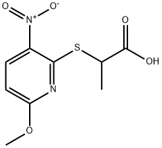 2-[(6-METHOXY-3-NITRO-2-PYRIDYL)THIO]PROPANOIC ACID Structure