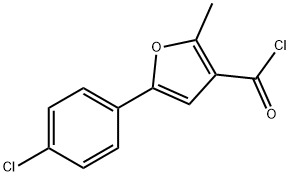 5-(4-CHLOROPHENYL)-2-METHYLFURAN-3-CARBONYL CHLORIDE Structure